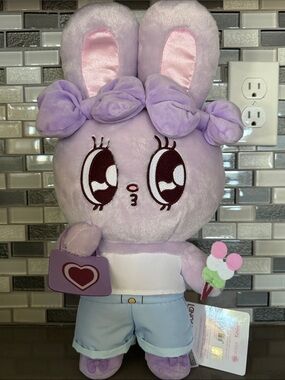 ESTHER BUNNY LAVENDER BUNNY Plush / Bows - Dango- Kawaii 16” Limited Edition NEW